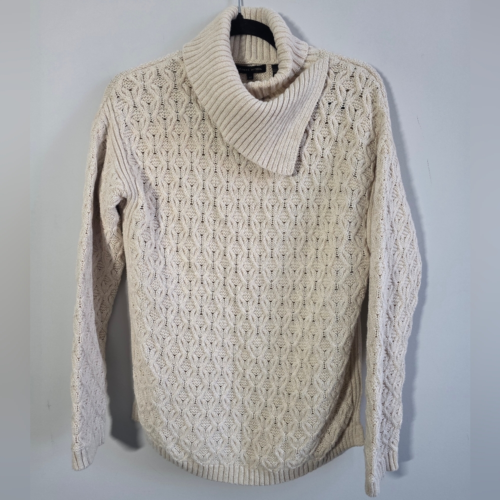 Jeanne Pierre - Off-White Cable Knit Sweater - Size M